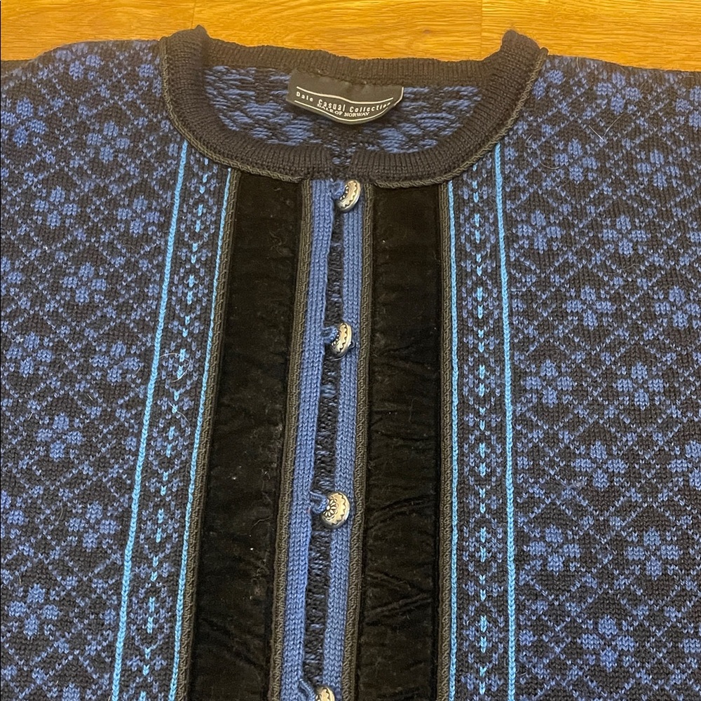 Dale of Norway Blue and Black Knit Sweater - Picture 6 of 10